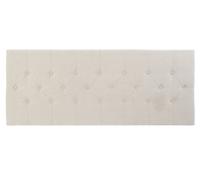 DKD Home Decor Cabecero de Cama Poliester Rubberwood Gris 160x7x65