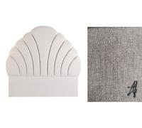 DKD Home Decor Cabecero de Cama Poliéster y MDF Gris