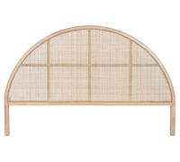 DKD Home Decor Cabecero de Cama Rubberwood y Ratán Natural 179x3,5x119