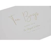 DKD Home Decor Caja de Infusiones Metal Blanco Roto