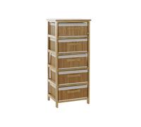 DKD Home Decor Cajonera Bambú Paulownia Natural con 5 cajones