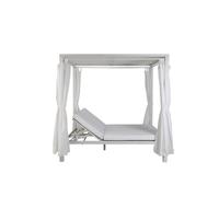 DKD Home Decor Cama Chill Out de Aluminio con Doble Toldo