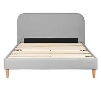 DKD Home Decor Cama Poliéster Gris Claro con Colchón 150x200