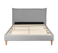 DKD Home Decor Cama Poliéster Gris Claro con Colchón 150x200