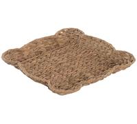 DKD Home Decor Centro de Mesa Jacinto de Agua y Metal Natural 35x35x5 cm