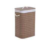 DKD Home Decor Cesta de Ropa de Bambú Marrón