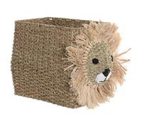 DKD Home Decor Cesta Seagrass Metal Leon Natural 32x47x36 cm