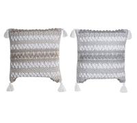 DKD Home Decor Cojín de Algodón 45x15x45 cm, Surtido de 2 Unidades