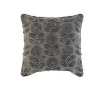 DKD Home Decor Cojín de Algodón Bordado Gris Claro Precious23