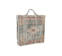 DKD Home Decor Cojín de Suelo Algodón Azul 40x40x10 cm (Pack de 4)