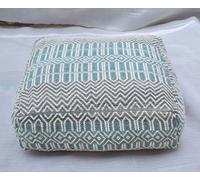 DKD Home Decor Cojín de Suelo Algodón Rayas Azul 60x60x25 cm