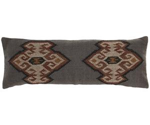 DKD Home Decor Cojín Lana Yute Kilim Gris 30x85