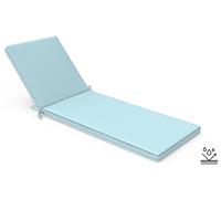 DKD Home Decor Cojín para Tumbona Poliéster 190x60x5 cm Azul y Blanco