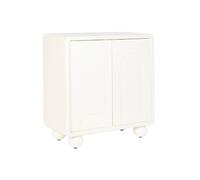 DKD Home Decor Cómoda Blanca 2 Puertas con Acabado 3D