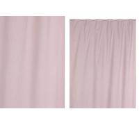 DKD Home Decor Cortina de Lino Rosa Palo 140x260 cm con Trabilla Oculta
