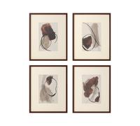 DKD Home Decor Cuadro Cristal PS Abstracto Surtido de 8 Piezas