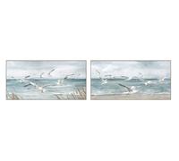 DKD Home Decor Cuadro Lienzo Gaviotas Pack de 2