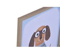 DKD Home Decor Cuadro Lienzo Perro 3D Surtido 4 Piezas
