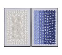 DKD Home Decor Cuadro Papel Mache PS 80x5x120 Azul y Negro
