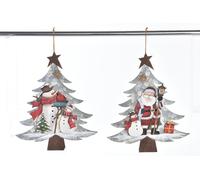 DKD Home Decor Decoración Colgante de Metal 28,5x1,8x35 cm Surtido de 2