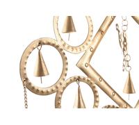 DKD Home Decor Decoración Colgante Metal Dorado 42x1x80 cm