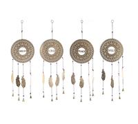 DKD Home Decor Decoración Colgante Metal Plumas 25x1x77 Dorado