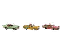 DKD Home Decor Decoración de Metal Coche Surtido de 3 Unidades