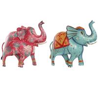 DKD Home Decor Decoración de Metal Elefante Surtido
