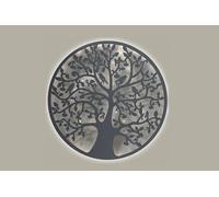 DKD Home Decor Decoración de Pared LED Árbol Blanco 40x40 cm