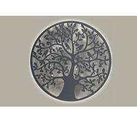 DKD Home Decor Decoración de Pared LED Árbol Blanco 60x60 cm