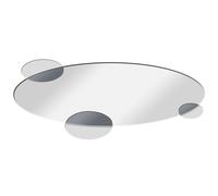 DKD Home Decor Espejo de Cristal y Madera Ahumado con Círculos