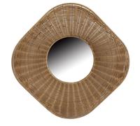 DKD Home Decor Espejo de Ratán 102x102x13,5 cm