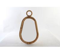 DKD Home Decor Espejo de Ratán 39x2x68 cm Marrón Natural