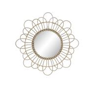 DKD Home Decor Espejo de Ratán 46x46x1,5 Natural