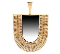 DKD Home Decor Espejo de Ratán Abanico Marrón Natural 52x72 cm