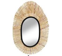 DKD Home Decor Espejo de Ratán Natural 63x92 cm