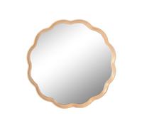 DKD Home Decor Espejo de Roble y Cristal Natural 80x80 cm