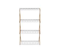 DKD Home Decor Estantería de Bambú Plegable Blanco