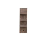 DKD Home Decor Estantería de Pared para Baño de Madera Reciclada 30x30x100 cm