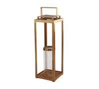 DKD Home Decor Farola de Aluminio y Cristal Dorado