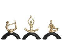 DKD Home Decor Figura de Aluminio Yoga Surtida de 3 Piezas