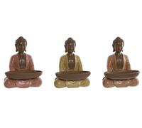 DKD Home Decor Figura de Buda en Resina, Surtido de 3 Unidades