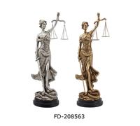 DKD Home Decor Figura de la Justicia en Resina, Pack de 2 (Surtido)