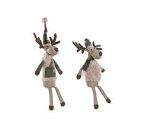 DKD Home Decor Figura de Reno en Poliester Surtido