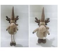 DKD Home Decor Figura de Reno Marrón y Beige