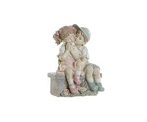 DKD Home Decor Figura Decorativa de la Marca Azul Rosa Resina Niños (27 x 17.5 x 34.5 cm) (Referencia: S3019824)