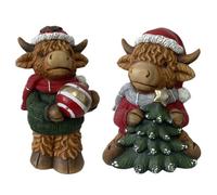 DKD Home Decor Figura LED Magnesia Multicolor (Pack de 2)