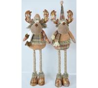 DKD Home Decor Figura Reno Marrón de Poliéster