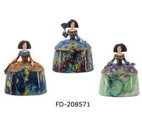DKD Home Decor Figura Resina Menina Surtido de 3 unidades