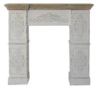 DKD Home Decor Frontal Chimenea Abeto MDF Blanco